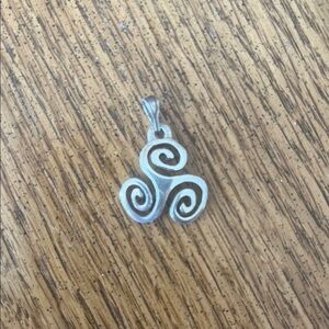Elegant Silver Swirl Pendant